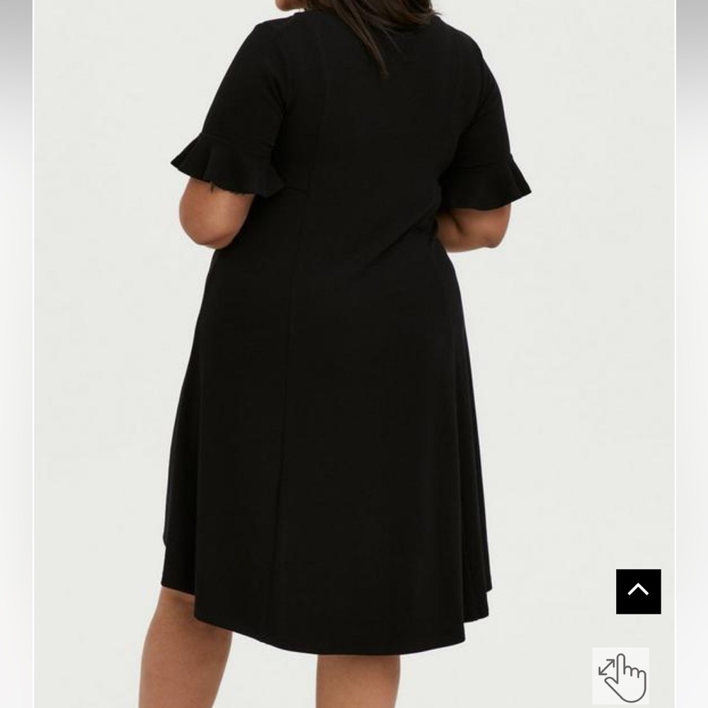 Torrid Black Rib Button Hi-Lo Dress - Picture 3 of 3